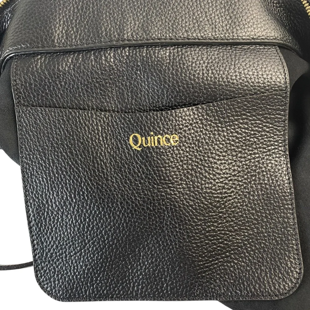 Quince Italian Tall Tote Black - Picture 4 of 8